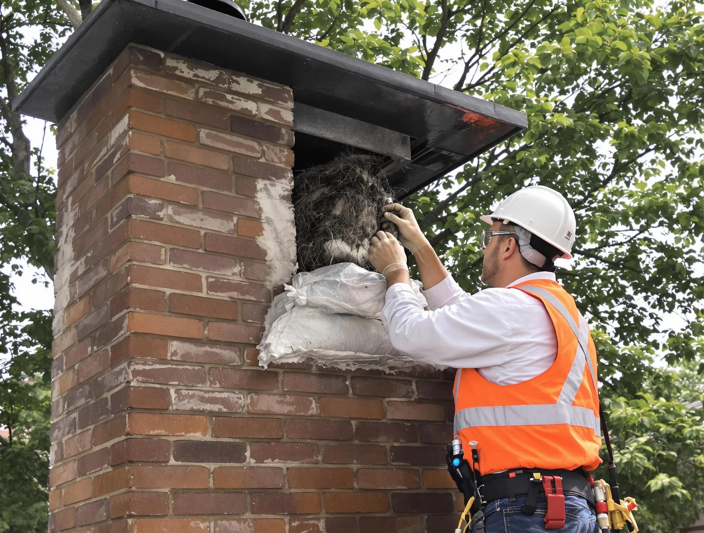 Humane removal of debris and animals by Irvington Chimney Sweep in Irvington, NJ