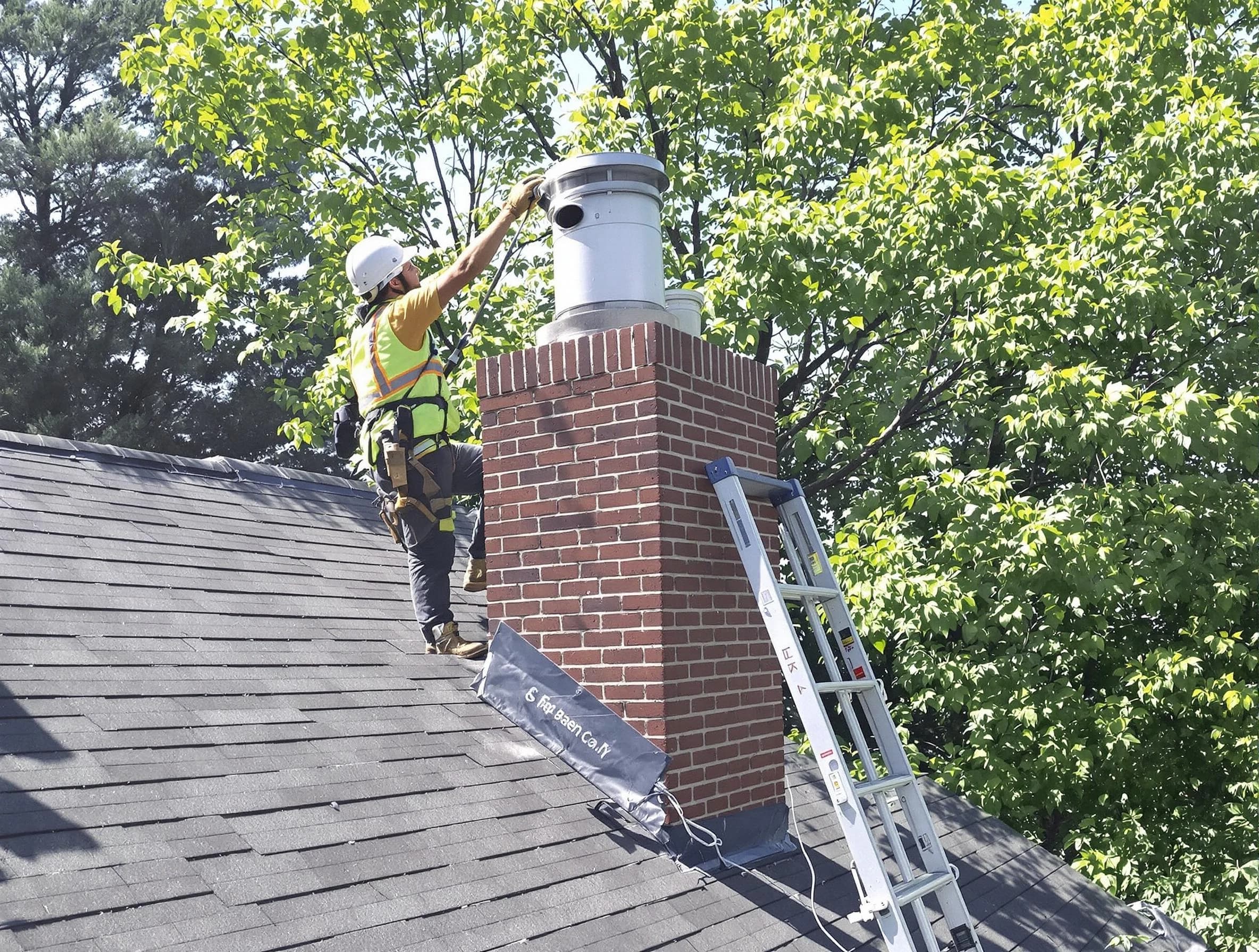 Chimney liner inspection by Irvington Chimney Sweep in Irvington, NJ