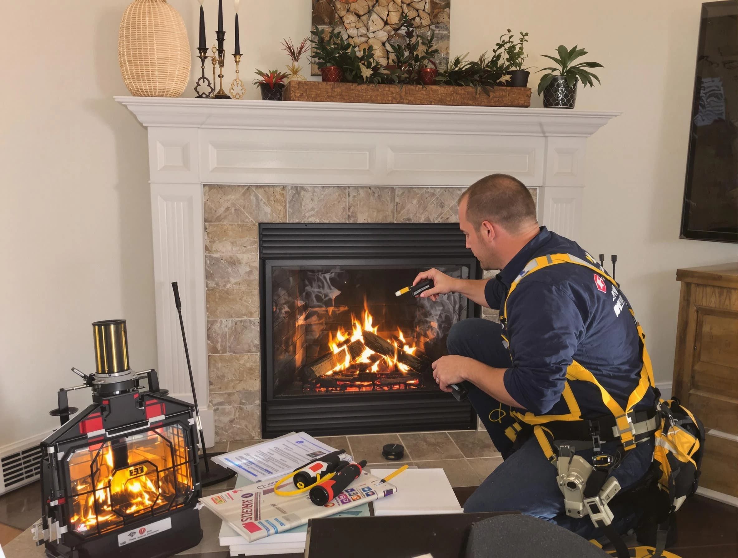 Safety-focused fireplace inspection by Irvington Chimney Sweep in Irvington, NJ