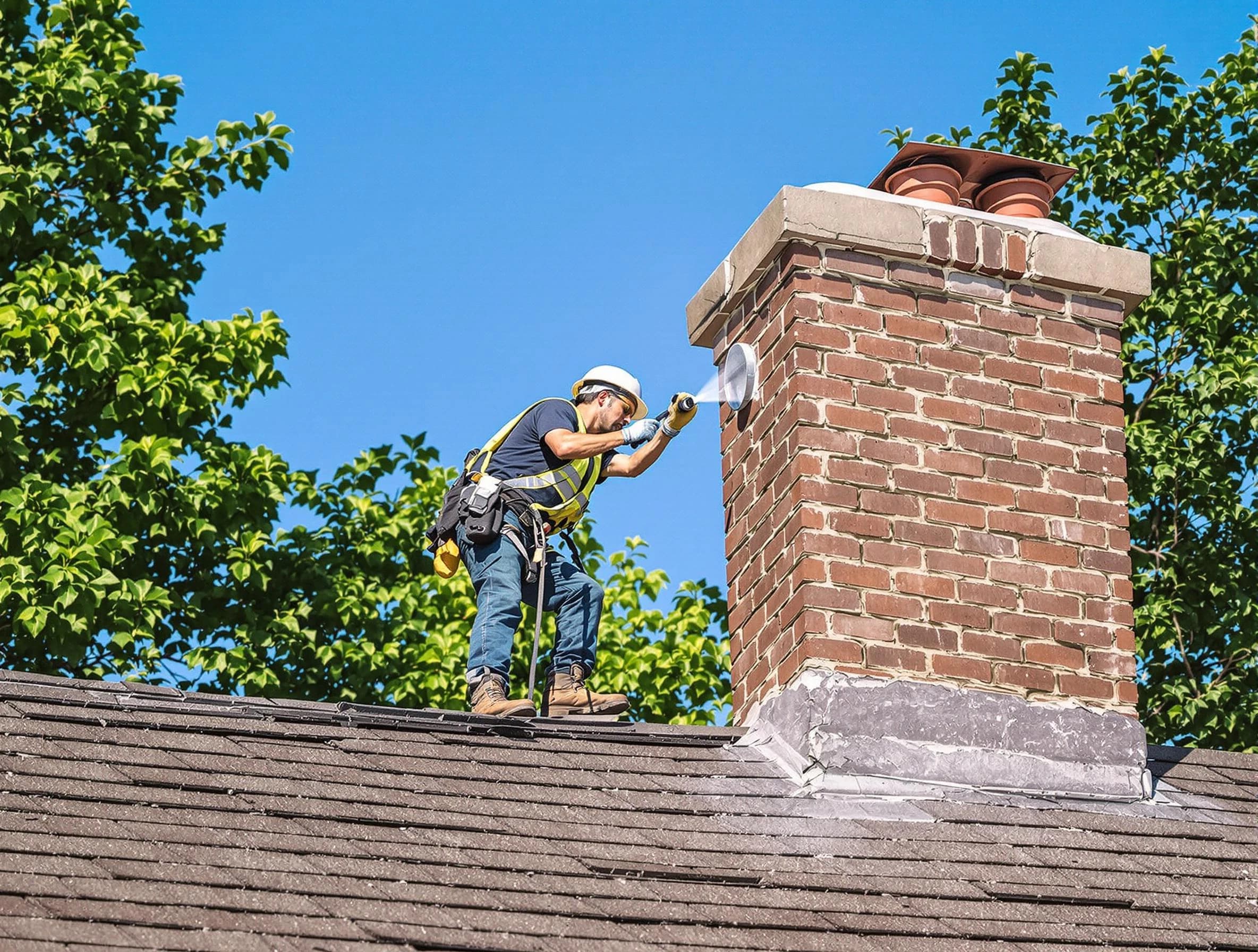 Irvington Chimney Sweep performing an inspection with advanced tools in Irvington, NJ