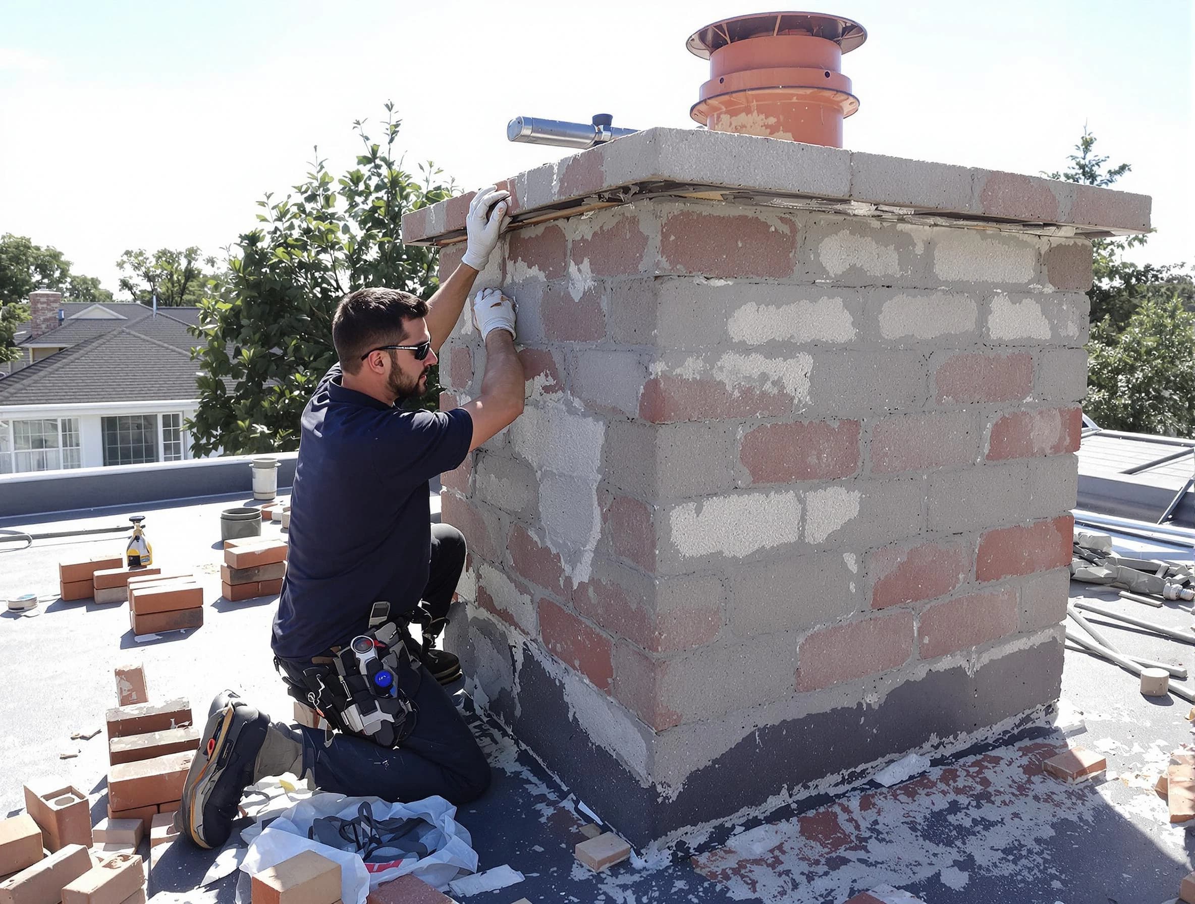 Advanced chimney repair process by Irvington Chimney Sweep in Irvington, NJ