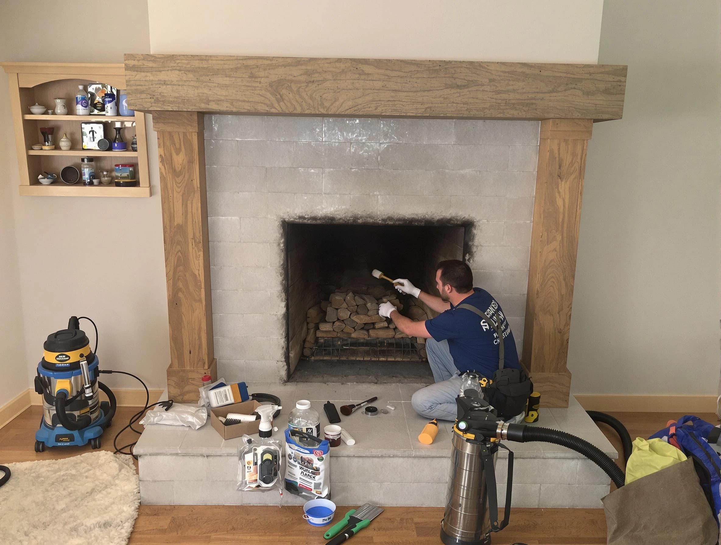 Detailed creosote removal process by Irvington Chimney Sweep in Irvington, NJ