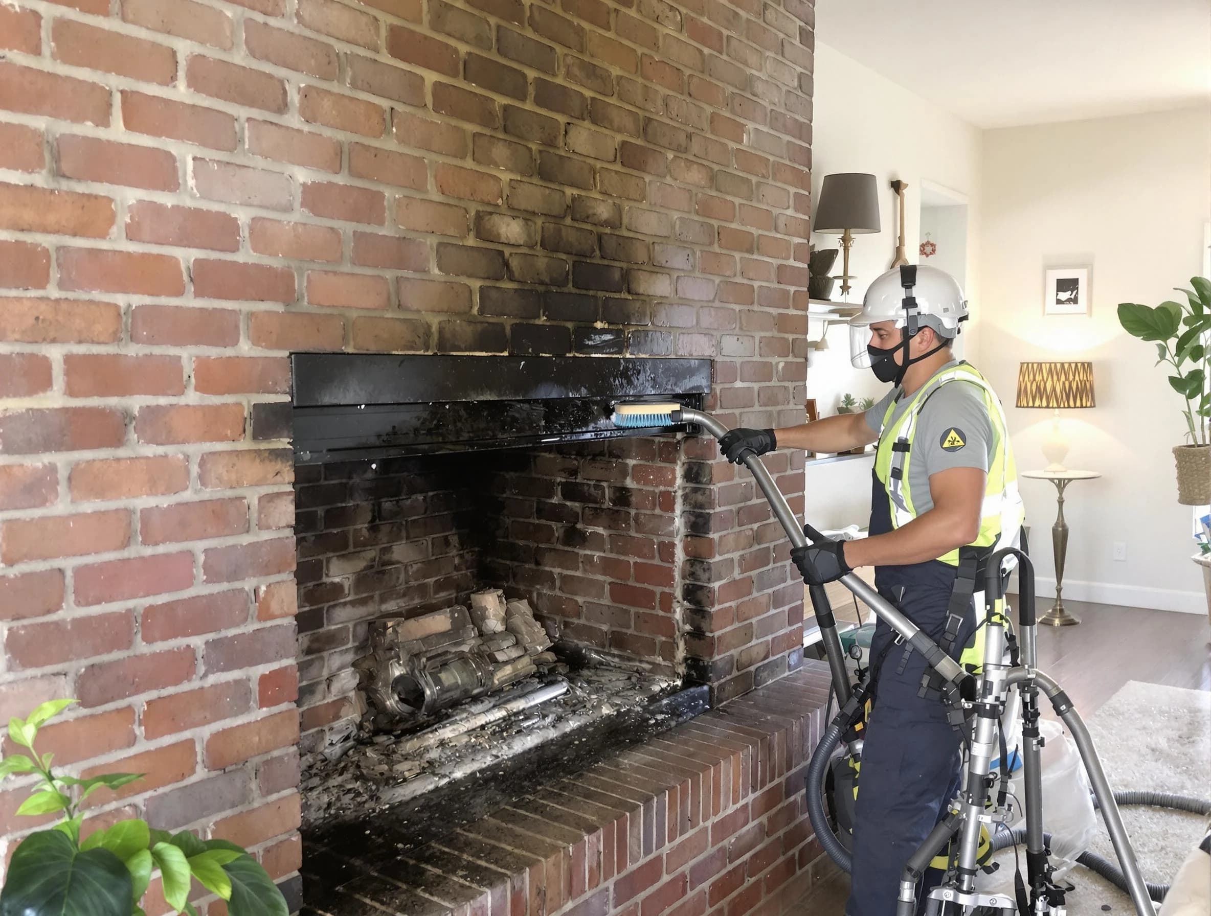 Irvington Chimney Sweep providing fireplace cleaning services in Irvington, NJ