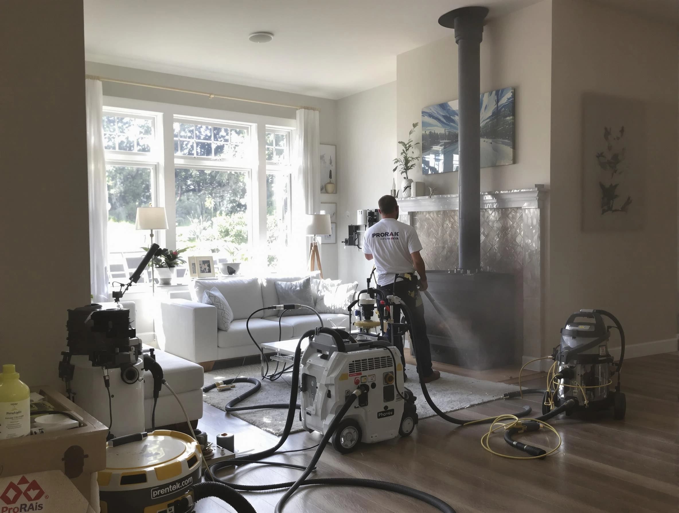 Soot removal service by Irvington Chimney Sweep for a fireplace in Irvington, NJ