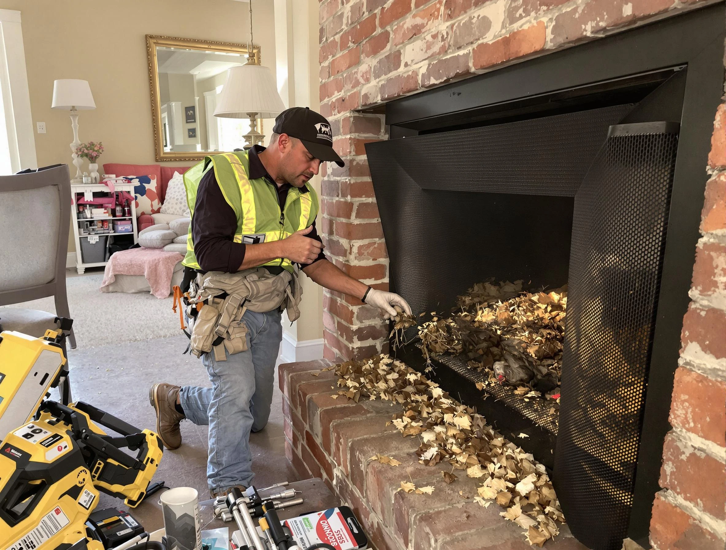 Safe screening installation by Irvington Chimney Sweep in Irvington, NJ
