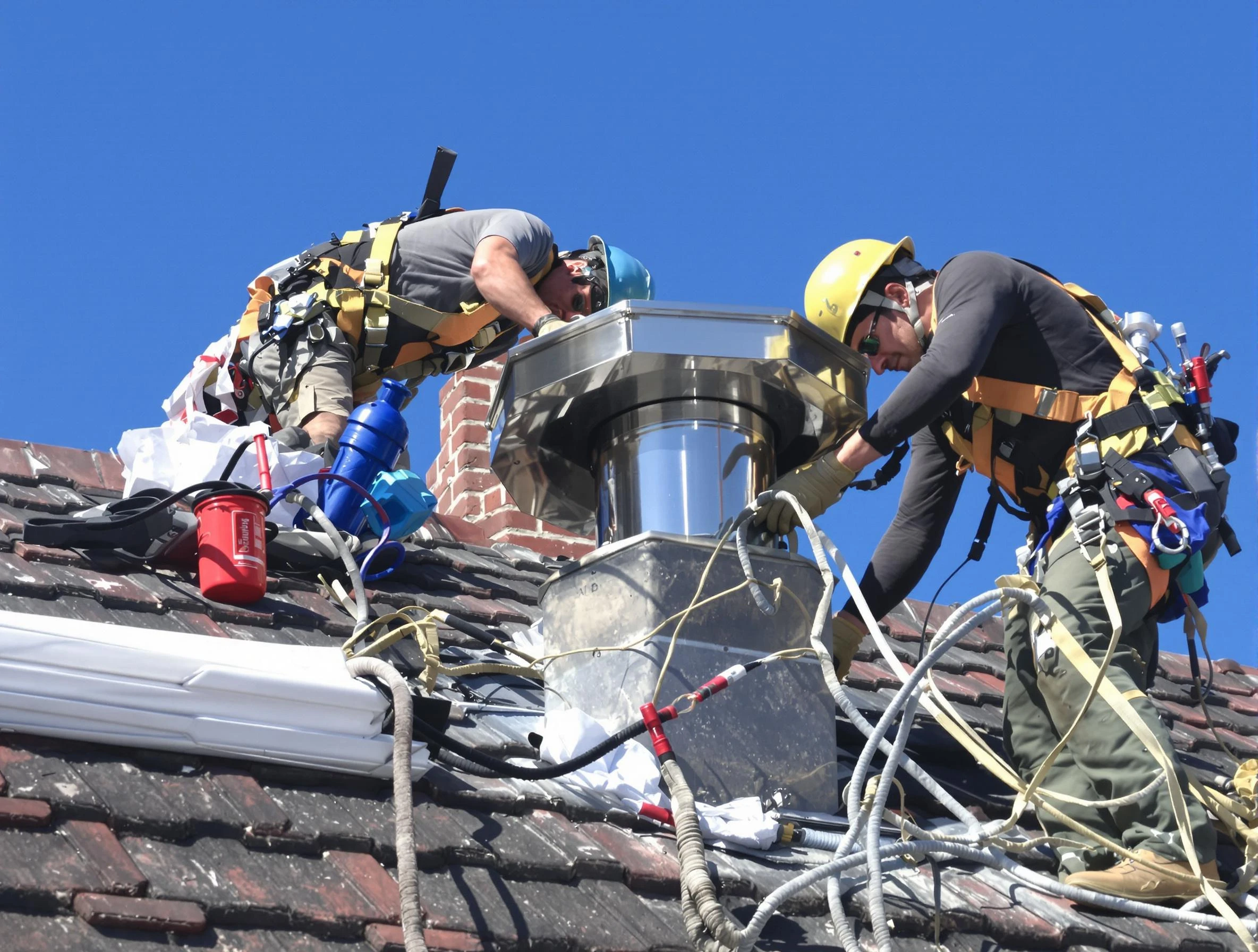 Protective chimney cap installed by Irvington Chimney Sweep in Irvington, NJ