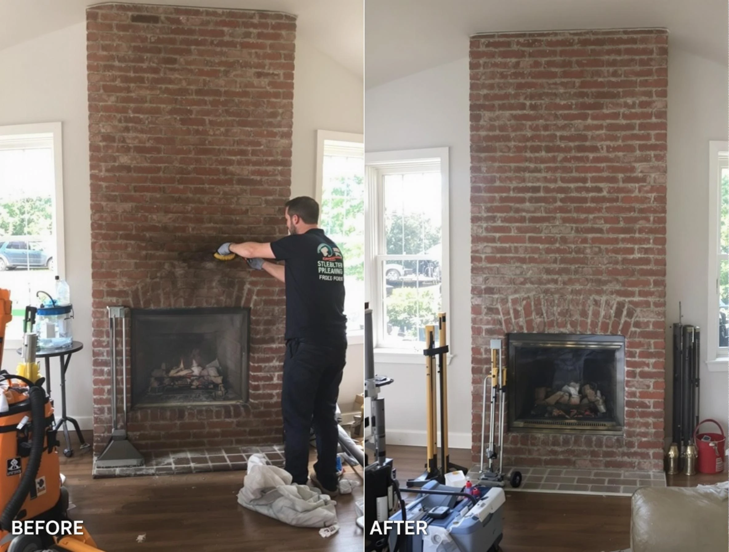 Finished chimney sweeping service by Irvington Chimney Sweep in Irvington, NJ