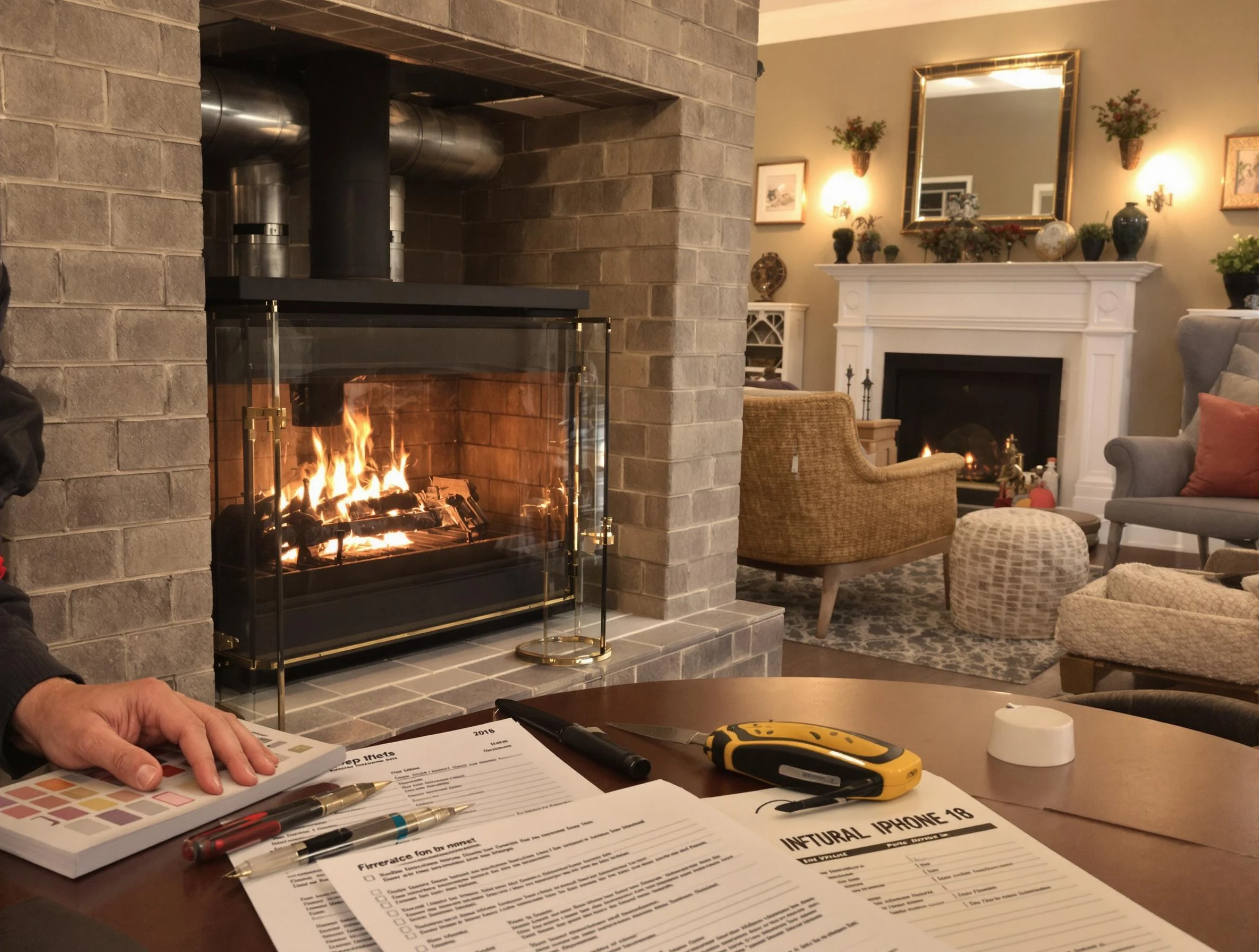 Irvington Chimney Sweep verifying fireplace safety measures in Irvington, NJ